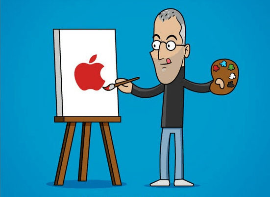 steve jobs apple dibuja