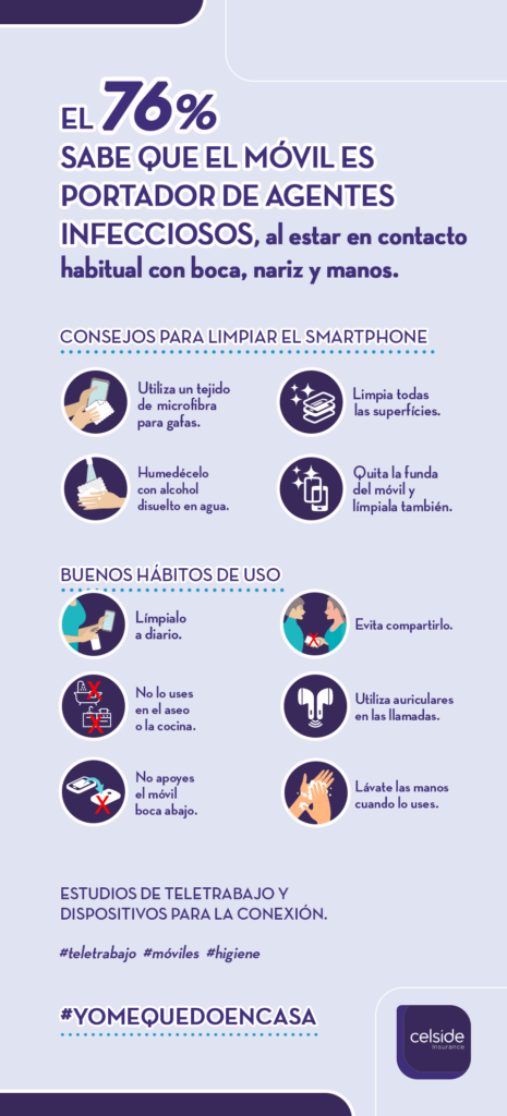 consejos para limpiar tu movil frente al coronavirus