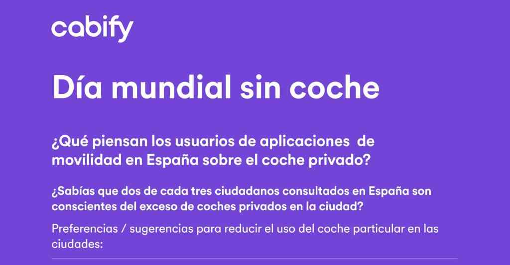 El 88% de los españoles cree que circulan demasiados coches por nuestras ciudades 2 Infografía Día Mundial sin coche th