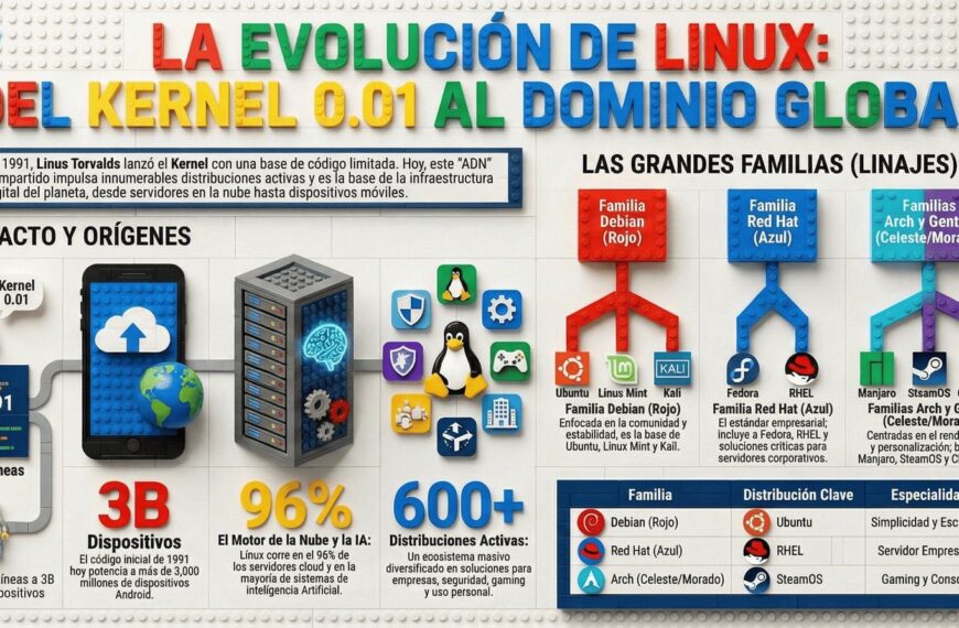 Nueva portada 6 La evolución de Linux en una infografía: del kernel de 1991 al ecosistema actual